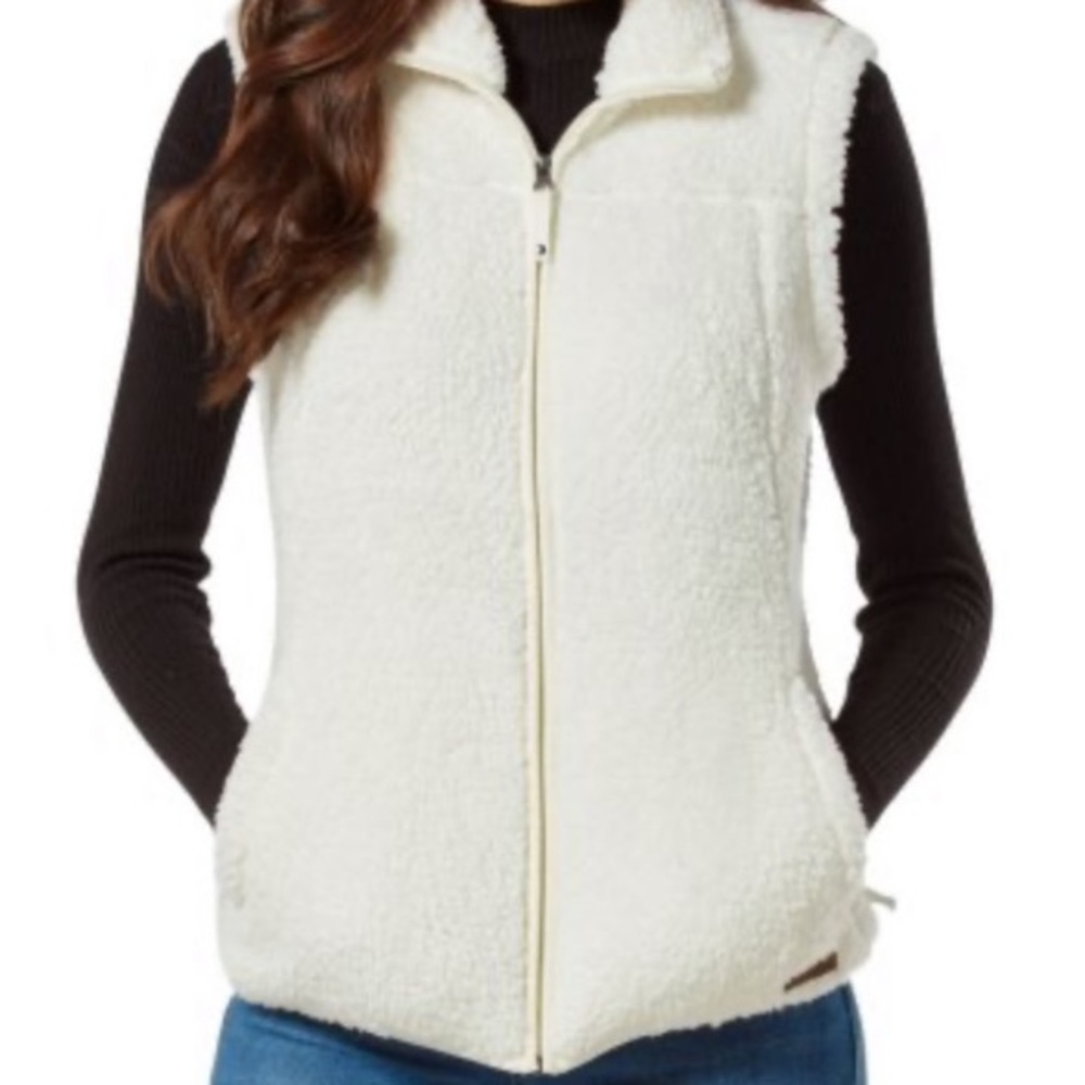 NWOT Free Country White Sherpa Vest